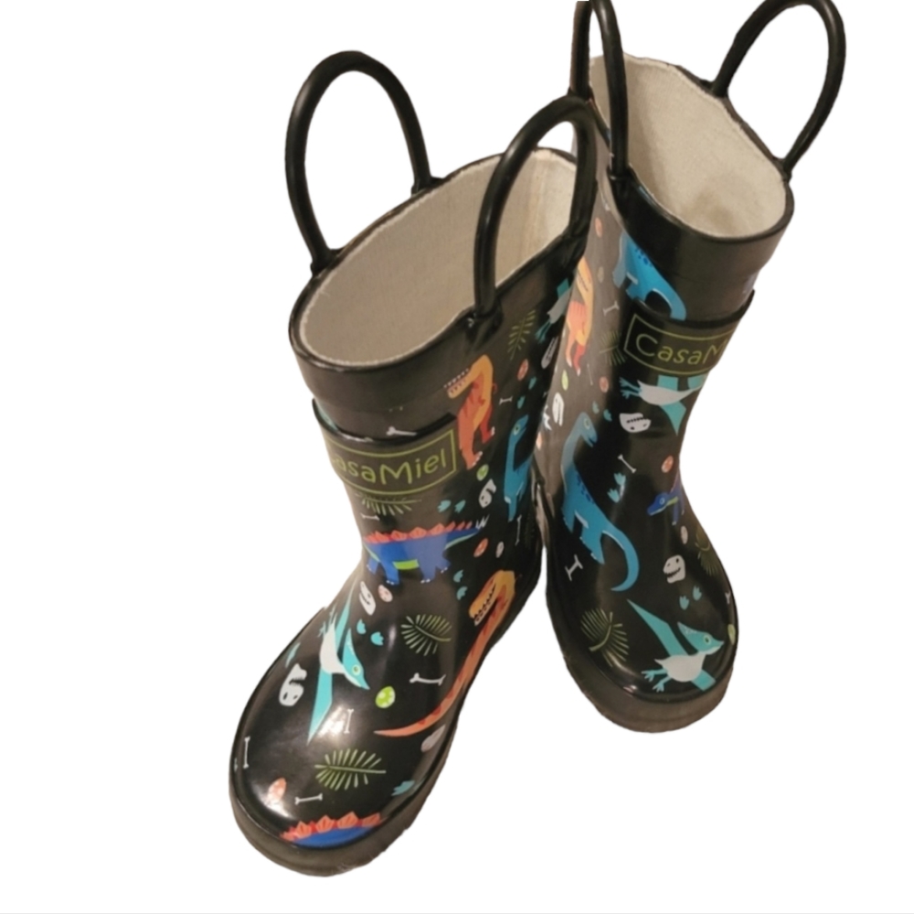 Casa Miel Kids Dinosaurs Rain Boots Size 5